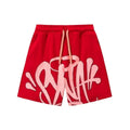Syna World Graphic Fleece Shorts (Red / Pink Outline)