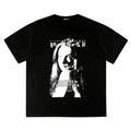 ERD Style Distressed Halftone Woman Portrait Print Tee