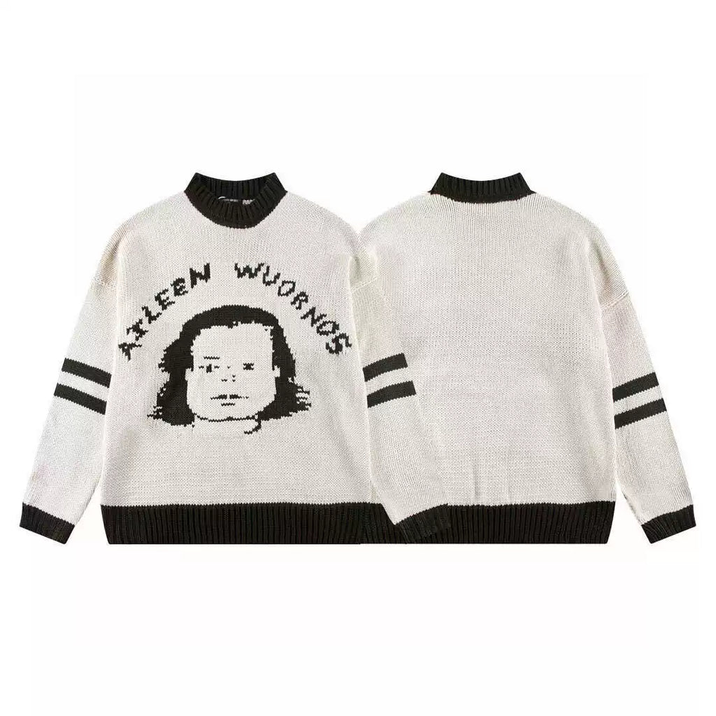 ERD Style Figure Graphic Knitted Sweater