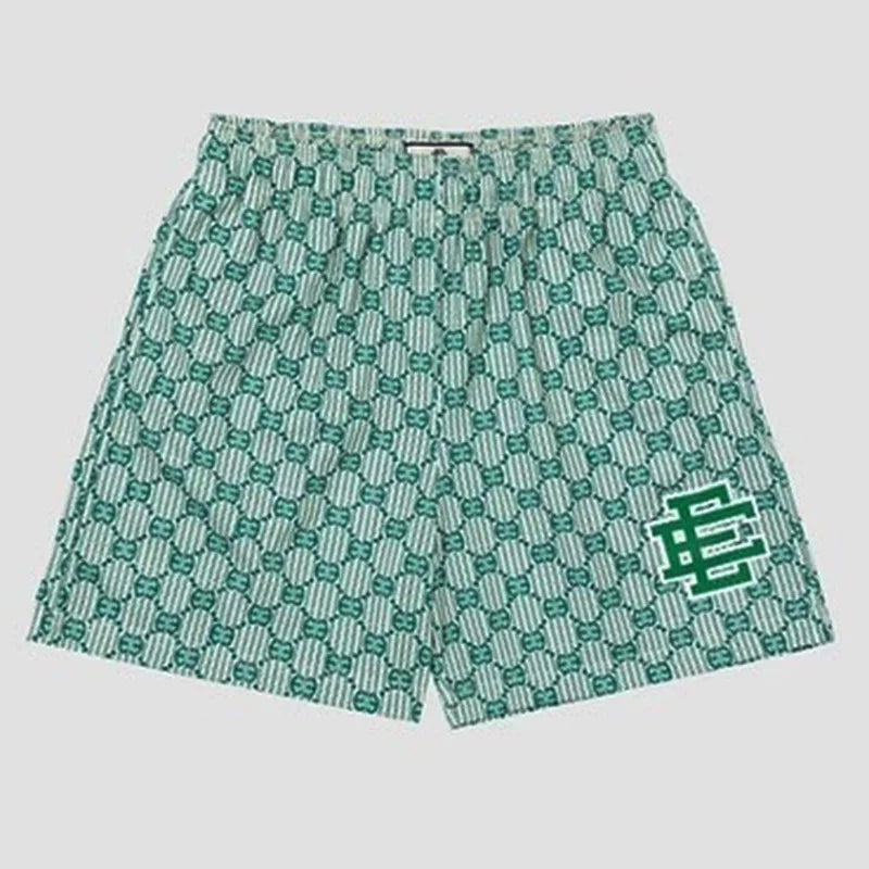 EE Green Pattern Mesh Shorts