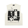 ERD Vintage Washed Off‑White Sleeveless Tank Top