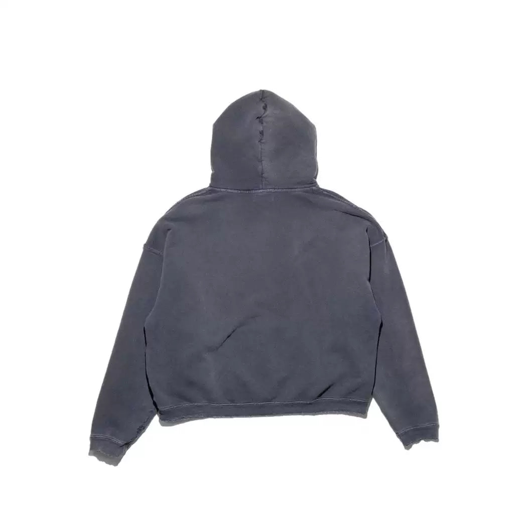 ERD Style Front Chest French Letter Print Hoodie