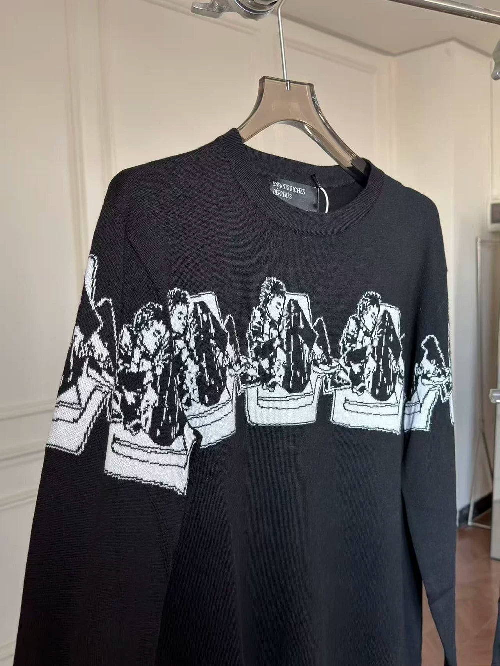 ERD Black Crew Neck Knit Sweater