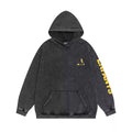ERD Style Front‑Back & Sleeve Yellow Print Hoodie