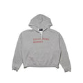 Distressed Raw Edge French Letter Oversized Hoodie