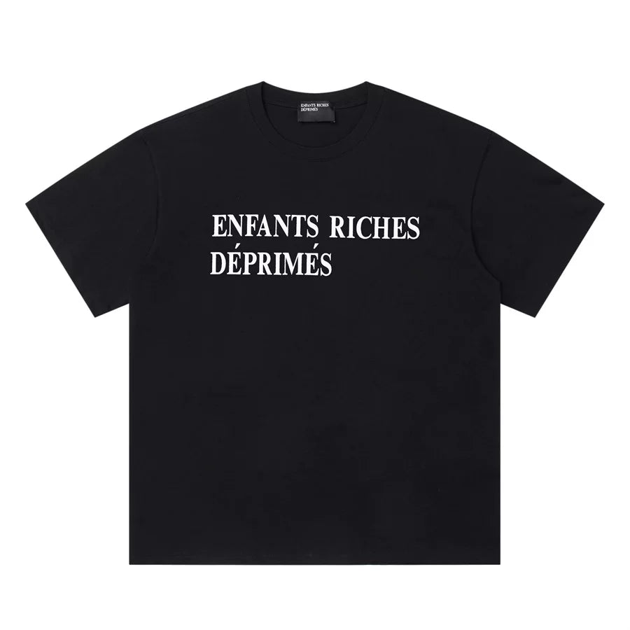 Enfants Riches Déprimés Classic Text Logo T‑Shirt Black