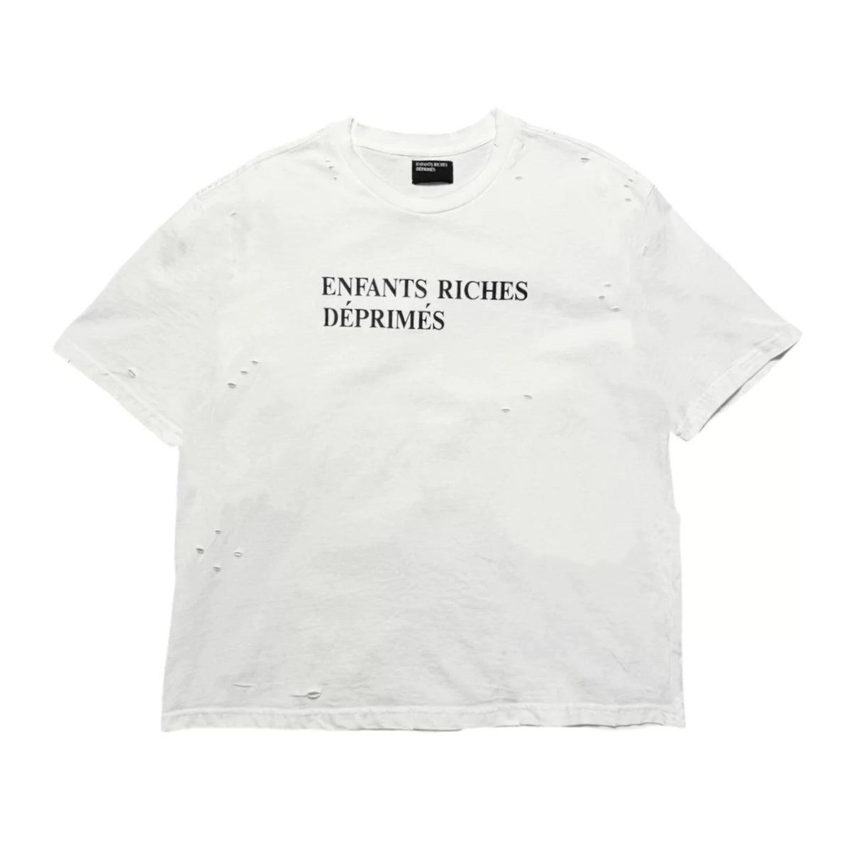 ERD Washed White Distressed Tee