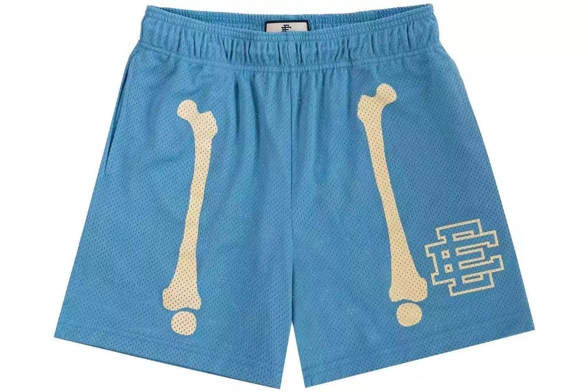 EE Blue Bone Graphic Mesh Shorts