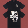 Trapstar Collage Card Alphabet Graphic Tee - Black