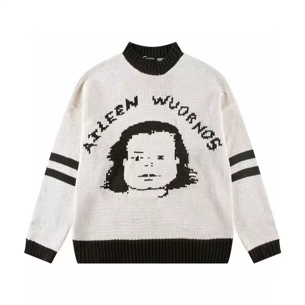 ERD Style Figure Graphic Knitted Sweater