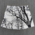 Eric Emanuel EE White Black Tree Branch Print Mesh Short