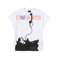 ERD Style Abstract Telephone Silhouette Mixed‑Color Letter Print Tee