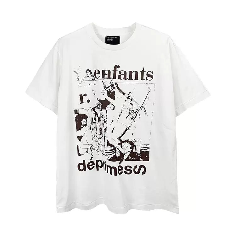 ERD Style Retro Art Scene Print Tee