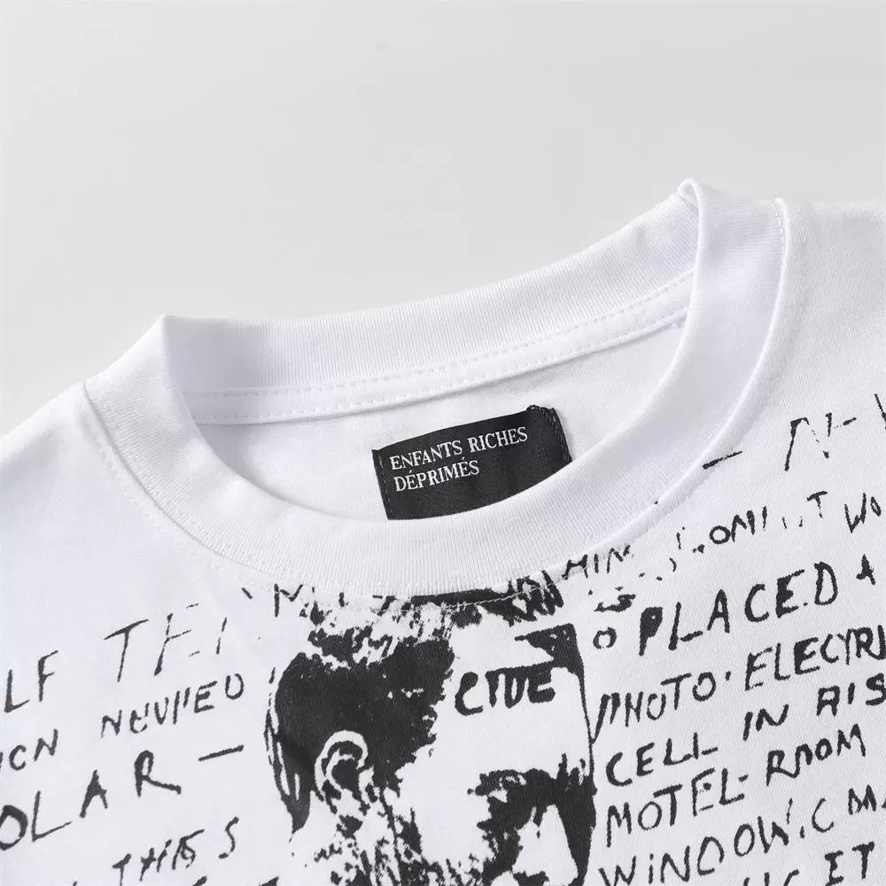 ERD Vintage Piano Figure Dual‑Sided Graphic Oversized T‑Shirt