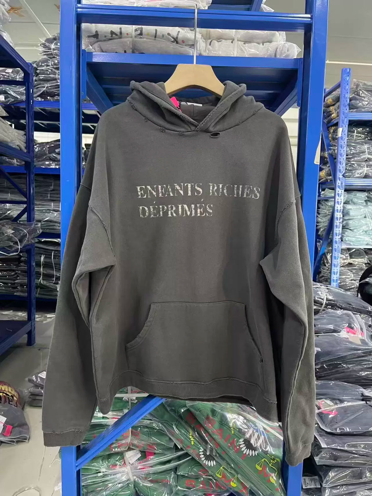 Washed Distressed ERD Logo Hoodie
