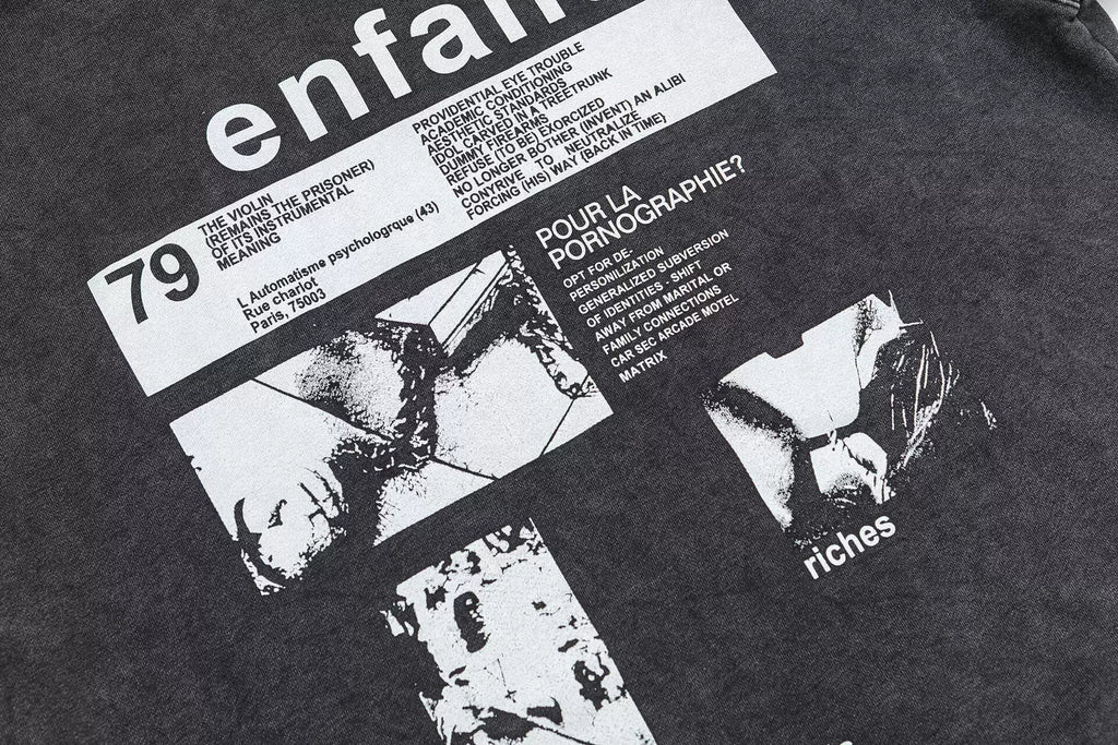 ERD Style Front‑Back Text Photo Print Hoodie