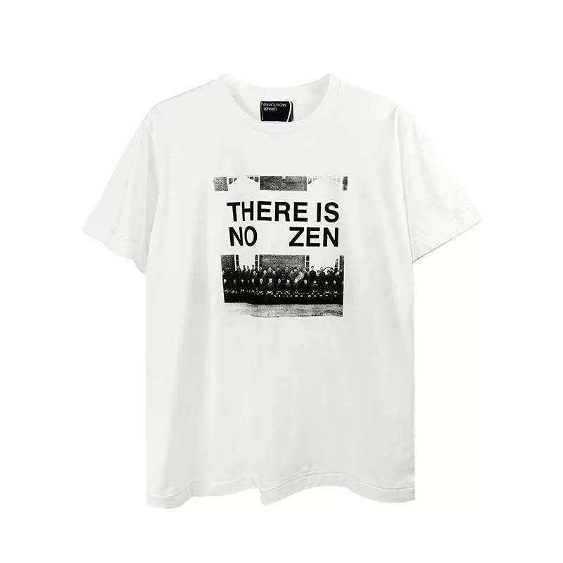 ERD Vintage Photo Text Graphic Oversized Crew Neck T‑Shirt