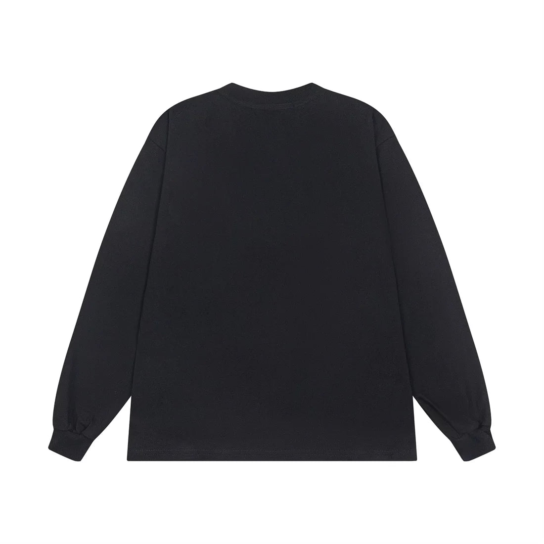 ERD Style Bold Text Graphic Long‑Sleeve Tee Unisex Vintage Black Streetwear Top