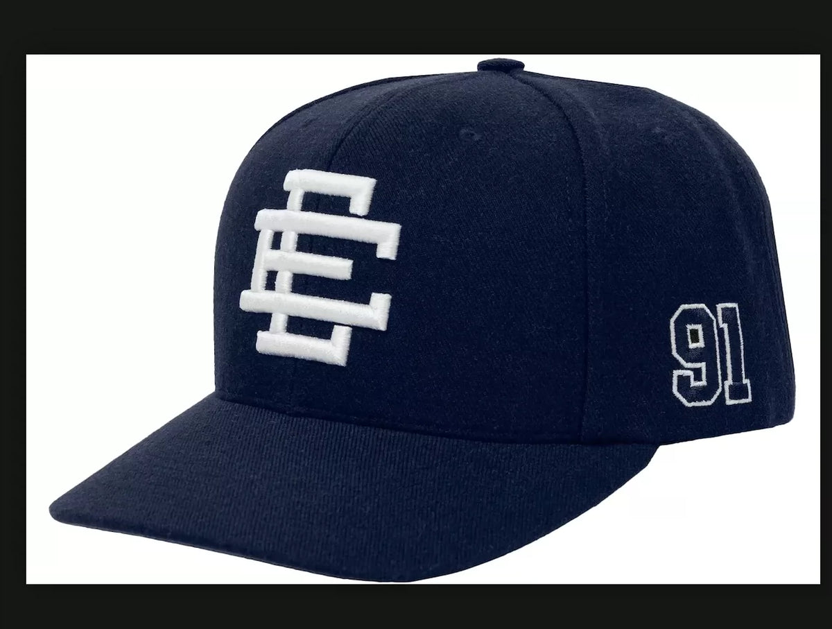 Eric Emanuel EE Navy Solid Snapback Cap 91 Side Embroidery