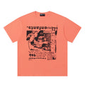 Reverse Text Comic Panel Graphic T‑Shirt Orange