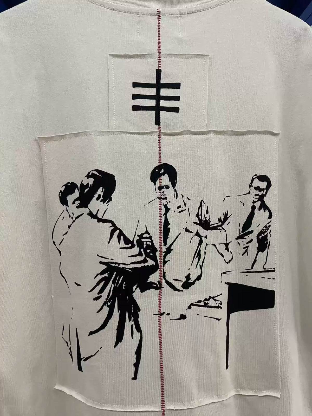 ERD Vintage Washed Off‑White Short Sleeve T‑Shirt