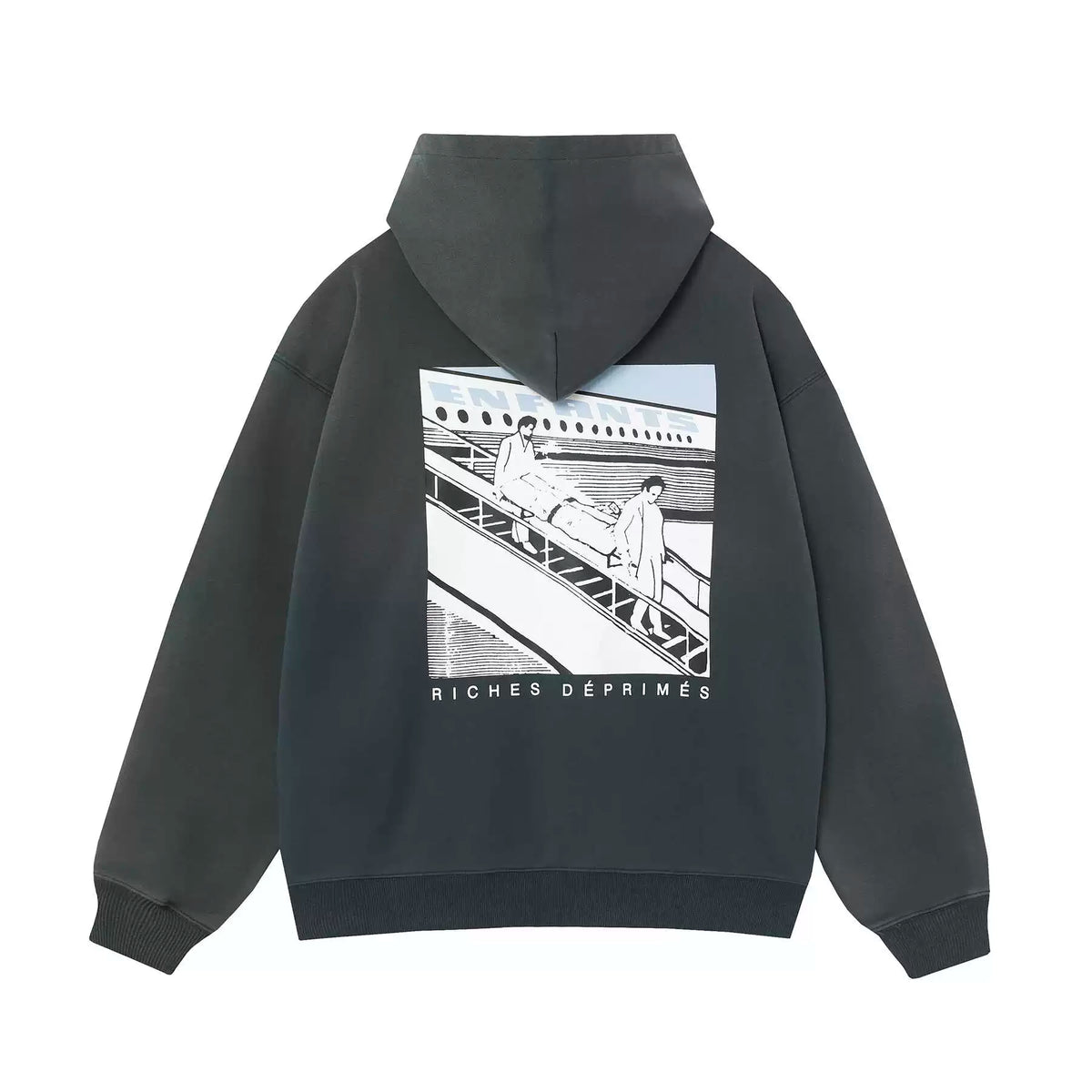 ERD Style Front‑Back Anime‑Illustration Print Hoodie