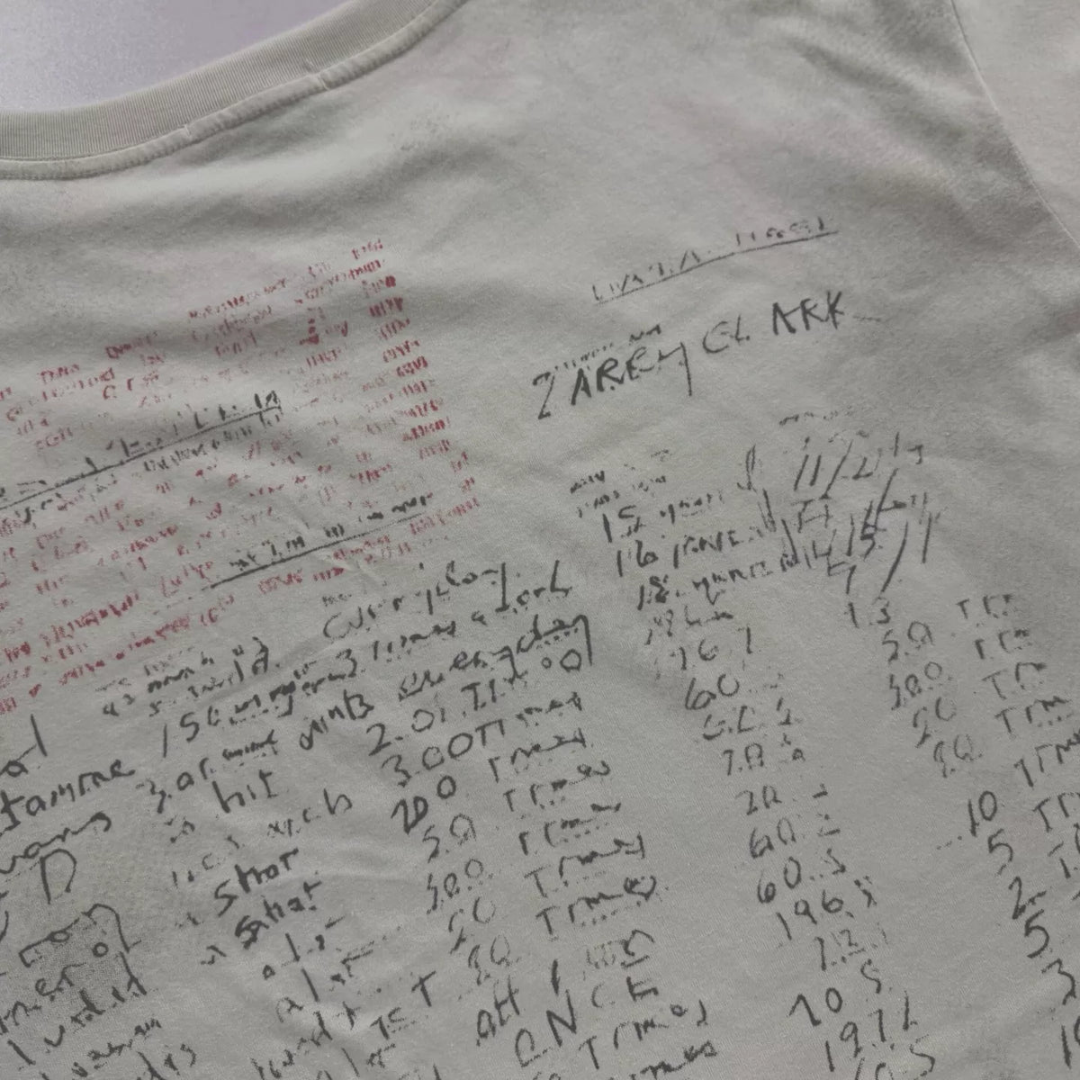 ERD Vintage Washed Off‑White T‑Shirt
