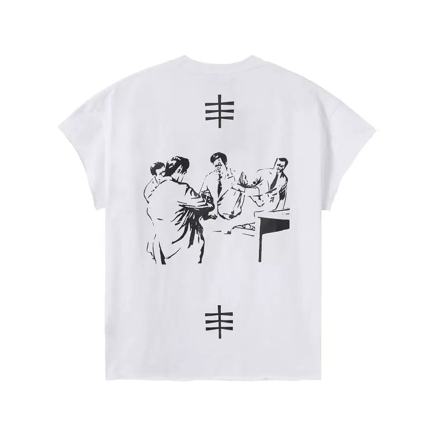 ERD Style Grunge Distressed Portrait Print Tee