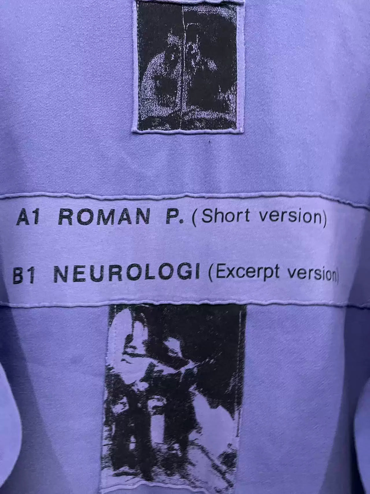 Washed Purple Soviet Arctic Patch Zip‑Up Hoodie