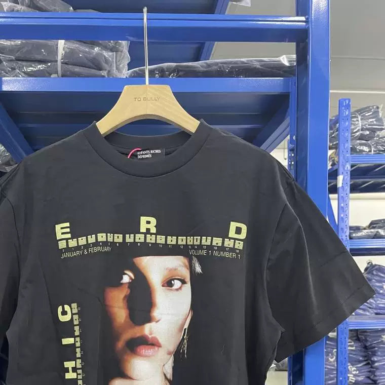 ERD Style Retro Magazine‑Print Portrait Tee
