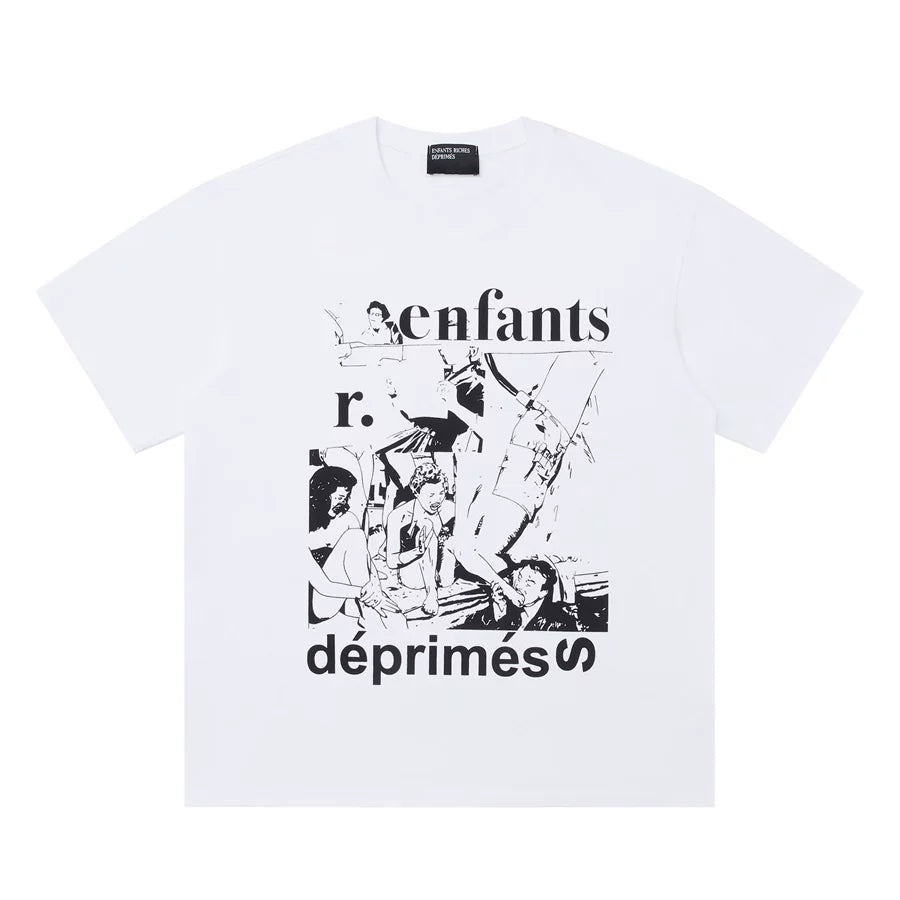 enfants r. déprimés Sketch Art Graphic T‑Shirt