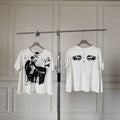 ERD Vintage Washed Off‑White Short Sleeve T‑Shirt