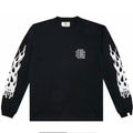 Eric Emanuel EE Black White Flame Sleeve Long‑Sleeve Tee