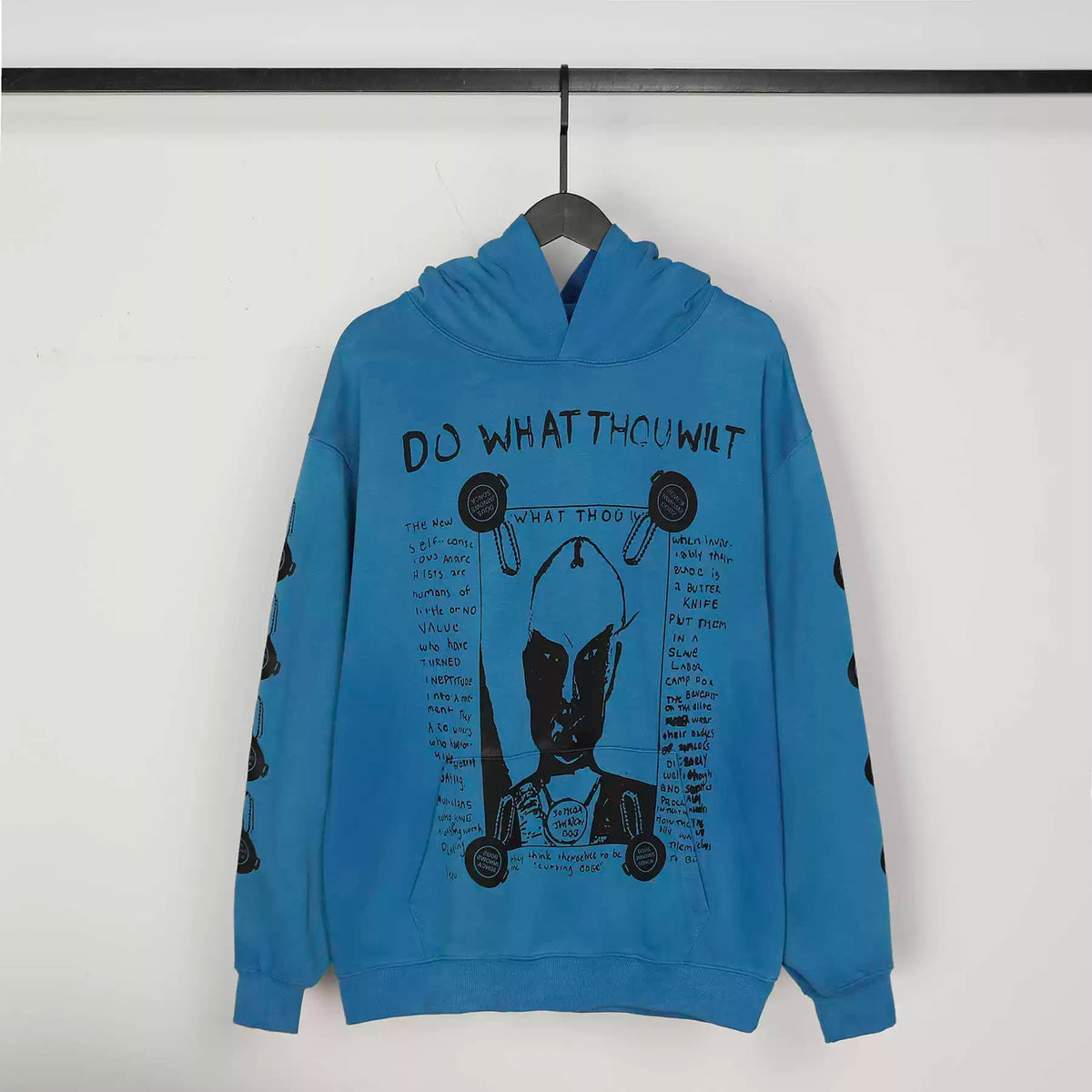 ERD Style Front‑Back & Sleeve Print Hoodie