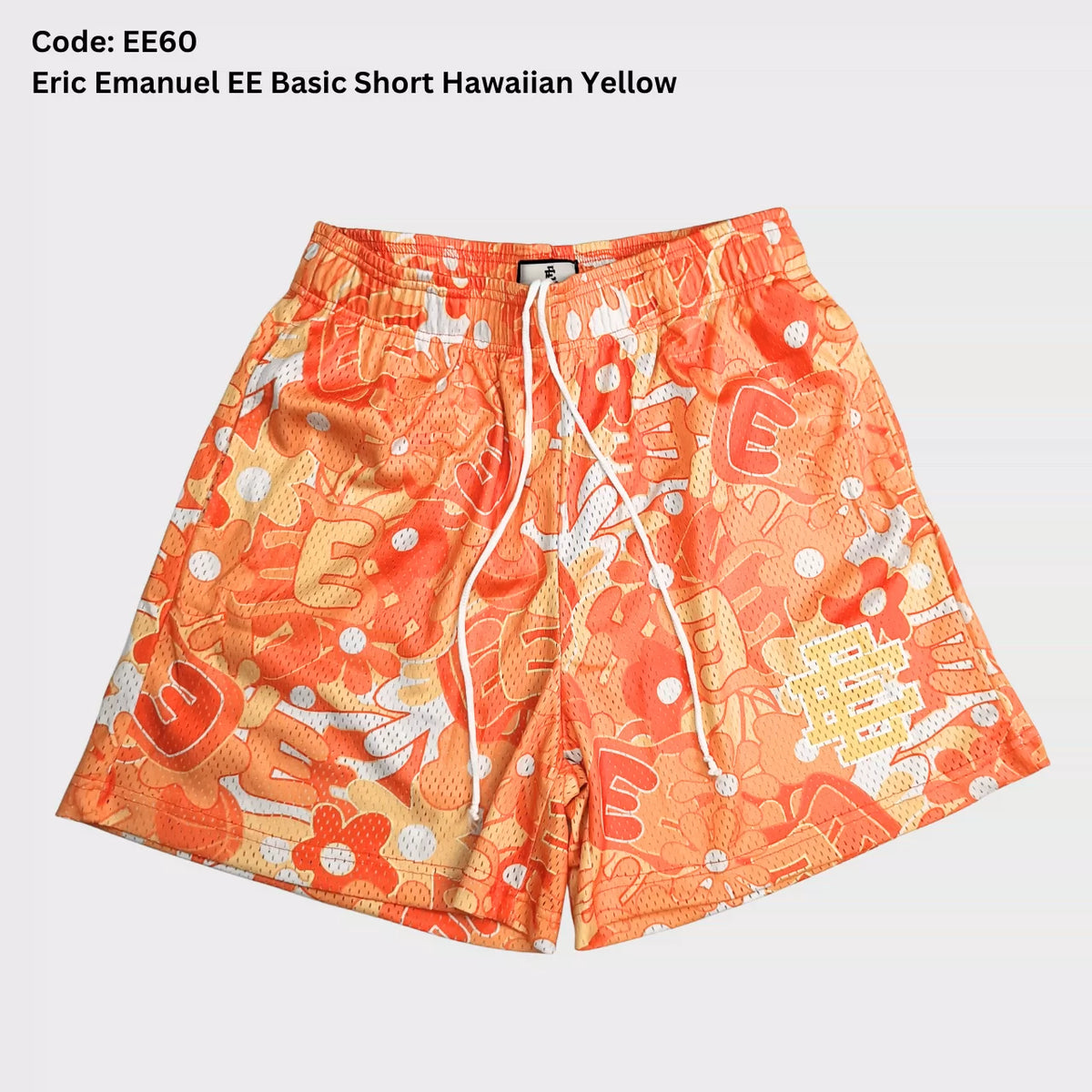 Eric Emanuel EE Basic Hawaiian Yellow Mesh Shorts