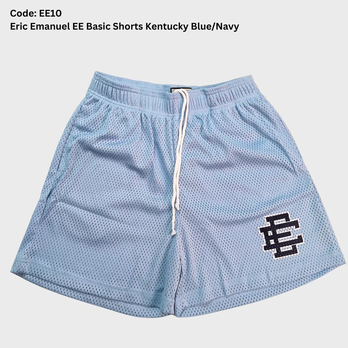 Eric Emanuel Sky Blue Signature Mesh Shorts