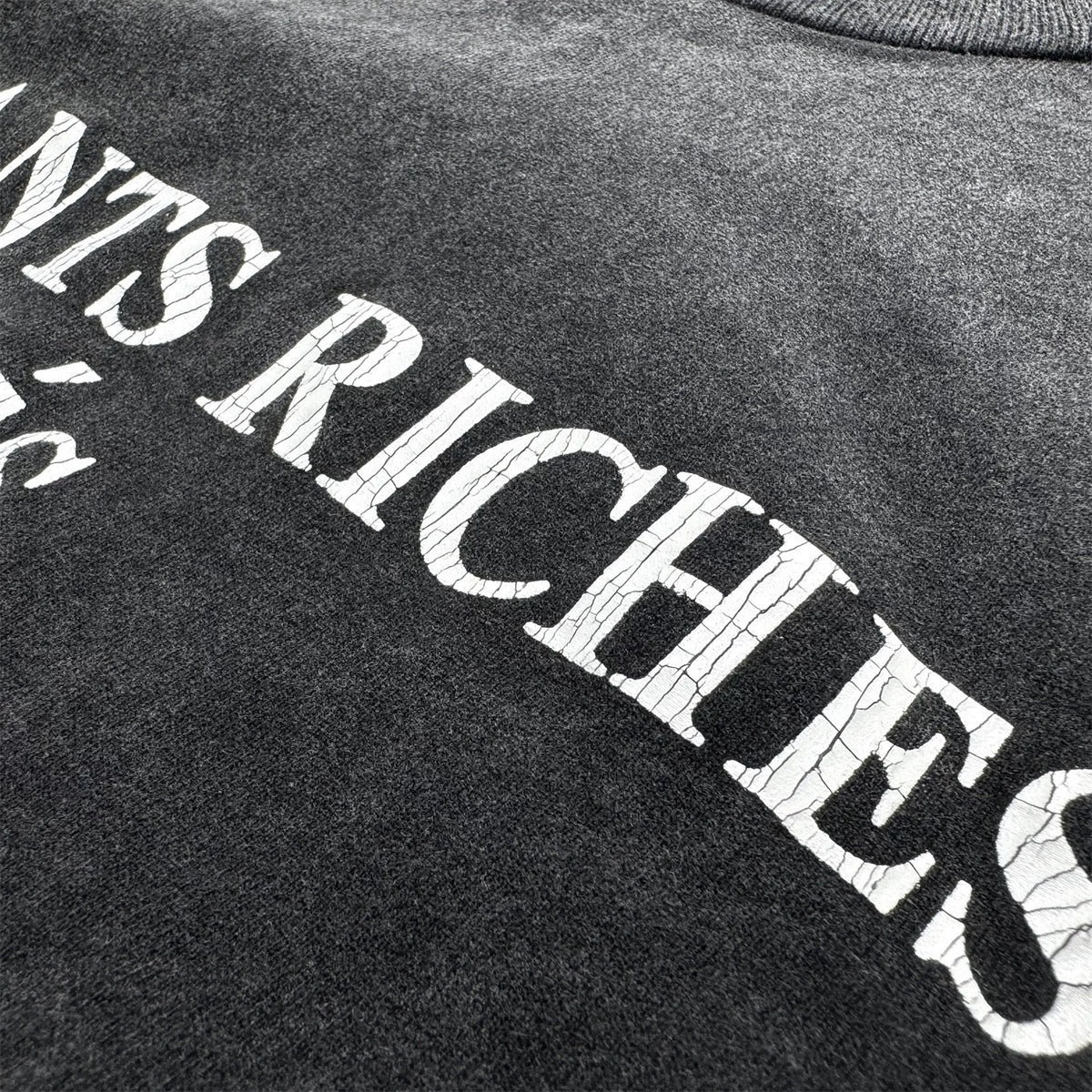 ERD Washed Black Cropped Distressed Tee