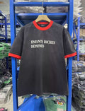 ERD Vintage Washed Black Ringer Short Sleeve T‑Shirt