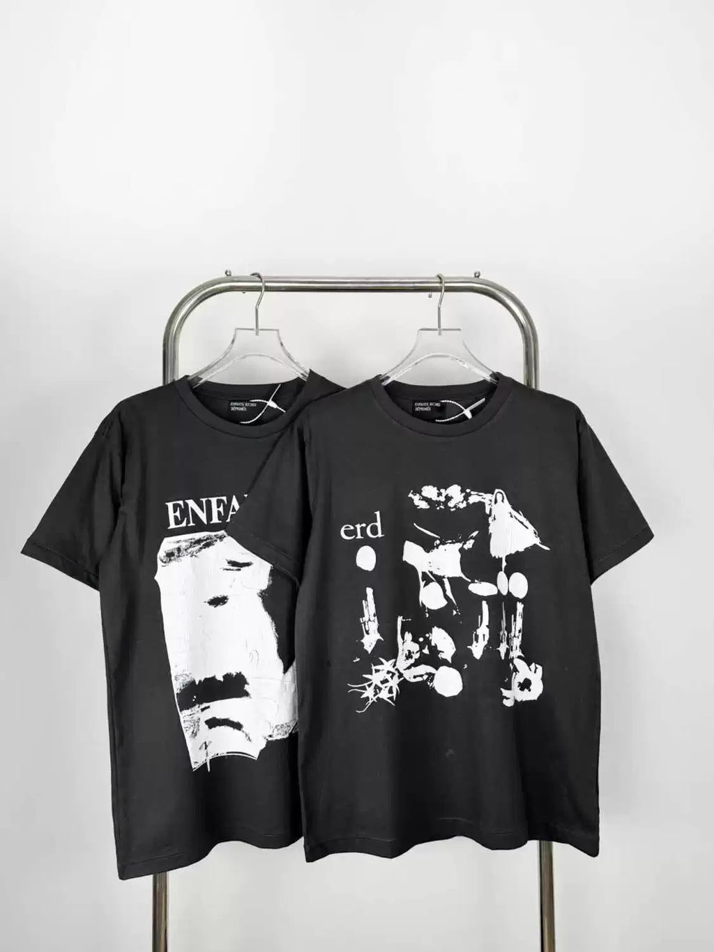 ERD Vintage Distressed Abstract Graphic T‑Shirt