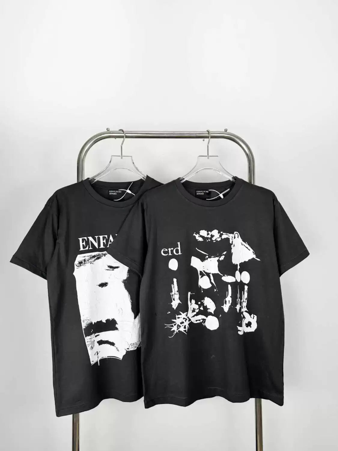 ERD Vintage Distressed Abstract Graphic T‑Shirt