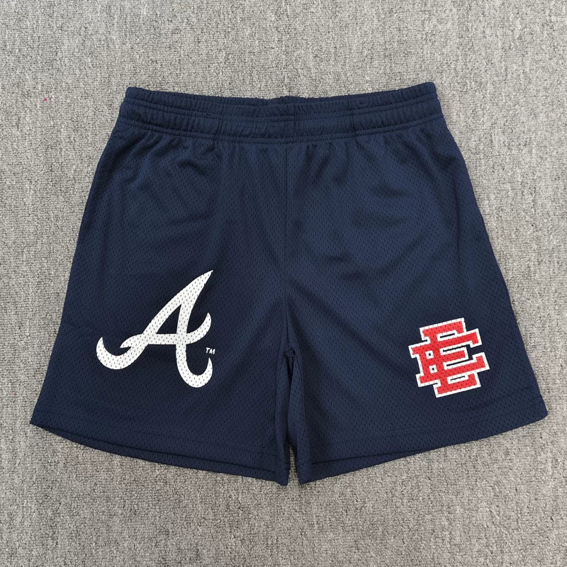Eric Emanuel A‑Logo Navy Blue Mesh Short