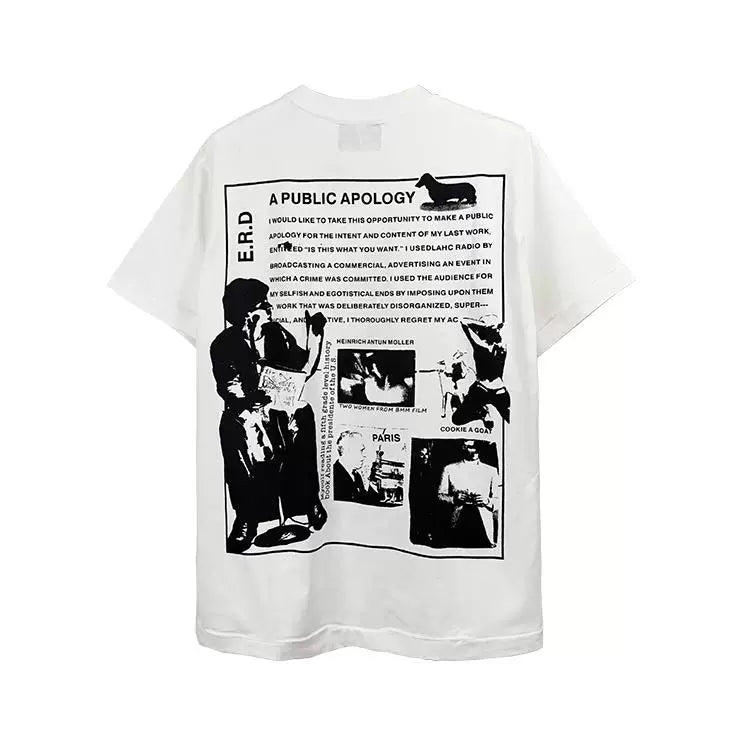 ERD Style Collage Photo‑Grid Print Tee