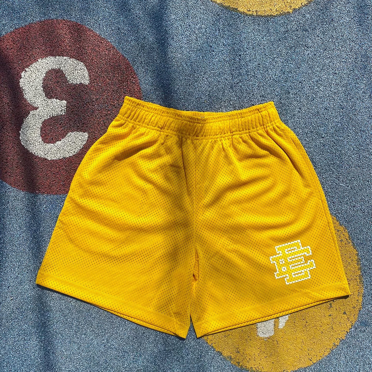 Eric Emanuel EE Basic Solid Yellow Mesh Short