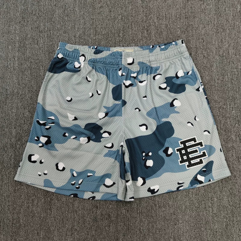 Eric Emanuel EE Blue Leopard Camo Mesh Short