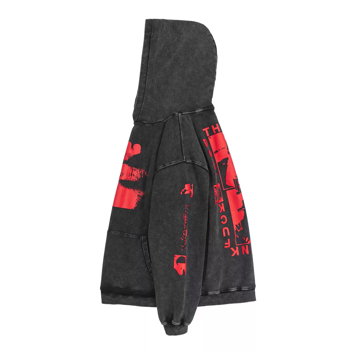 ERD Style Front‑Back & Sleeve Print Hoodie