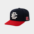 Eric Emanuel EE Navy Red Two‑Tone Snapback Cap 91 Embroidery