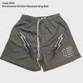 Eric Emanuel Grey Lightning Bolt Mesh Shorts