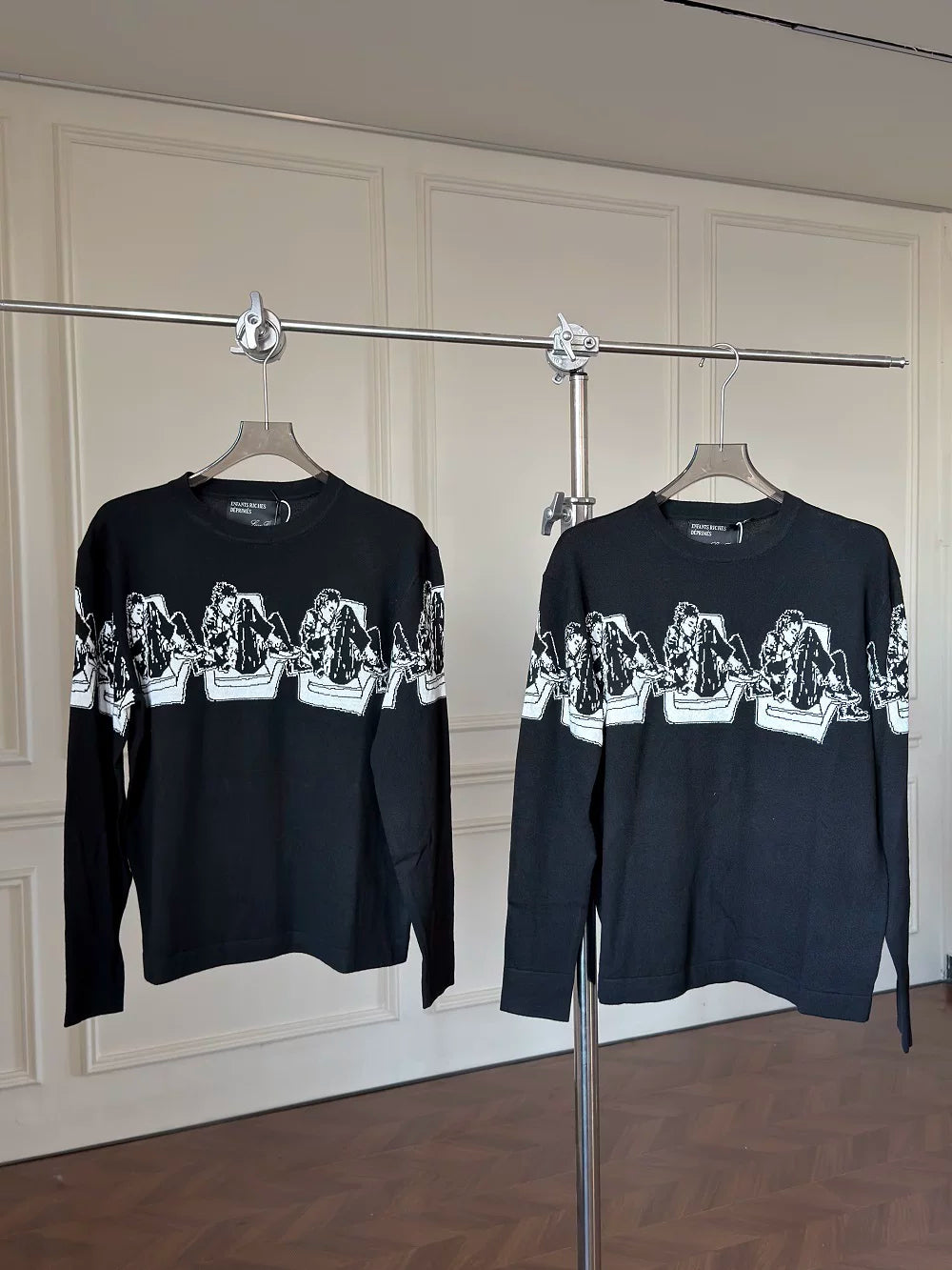 ERD Black Crew Neck Knit Sweater
