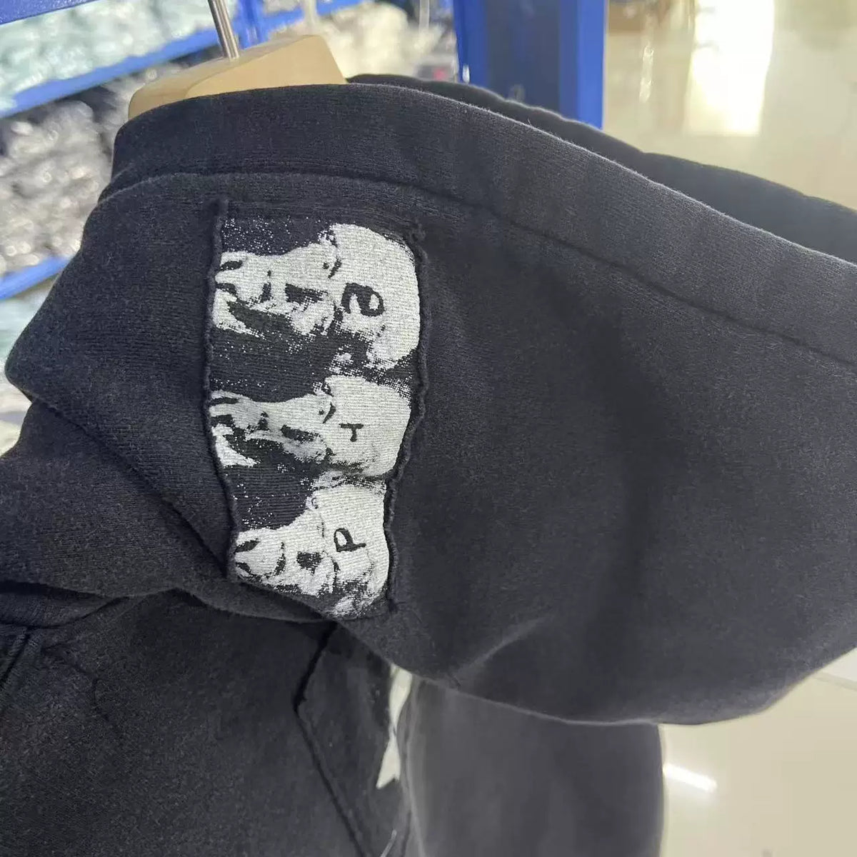 ERD Vintage Washed Patch Figure Graphic Oversized Hoodie