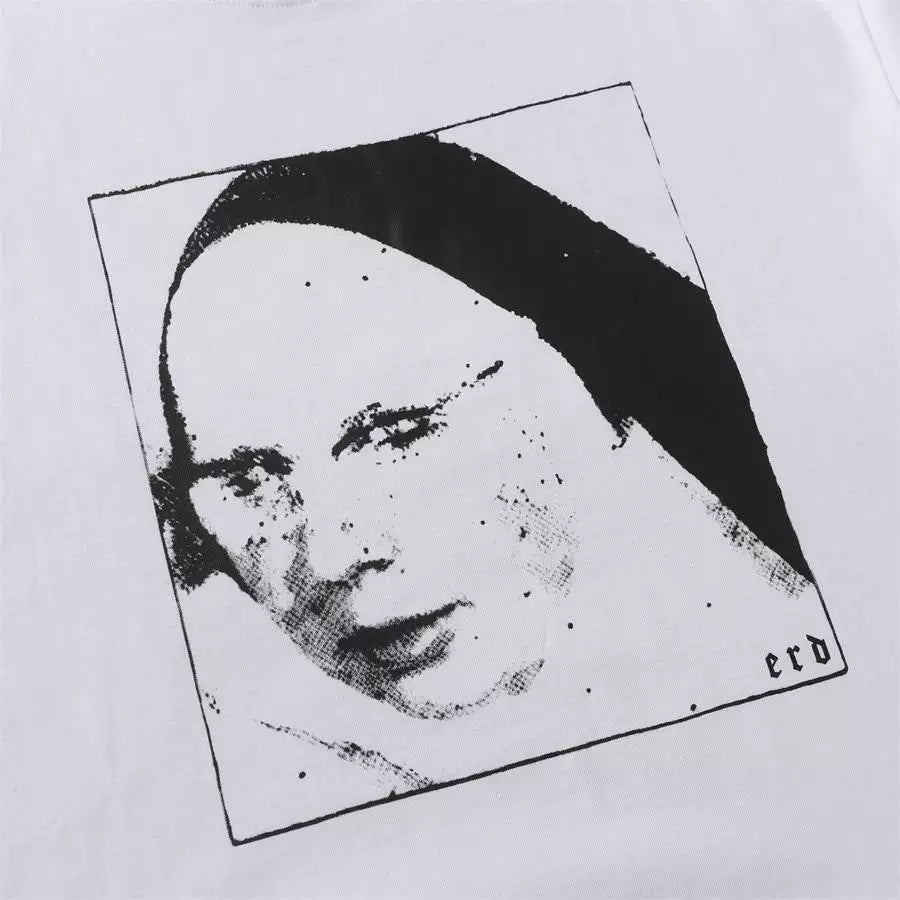 ERD Style Grunge Distressed Portrait Print Tee